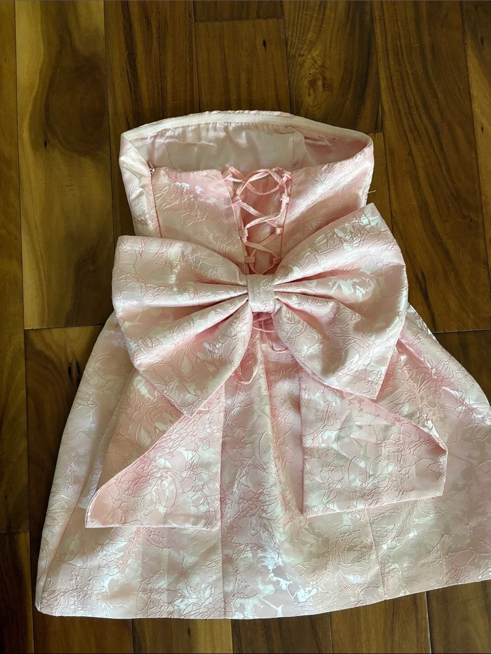 Babyboo ELENORA MINI DRESS BLUSH Bow Back Corset Size Small - Picture 6 of 11